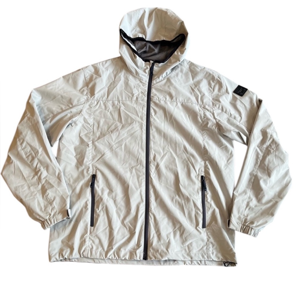 Hawke & Co. Packable Hooded Windbreaker Jacket – Gray – Men’s Large - Picture 1 of 16